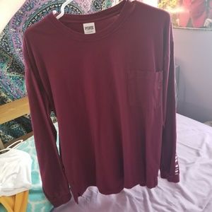 Maroon Victoria's Secret Shirt